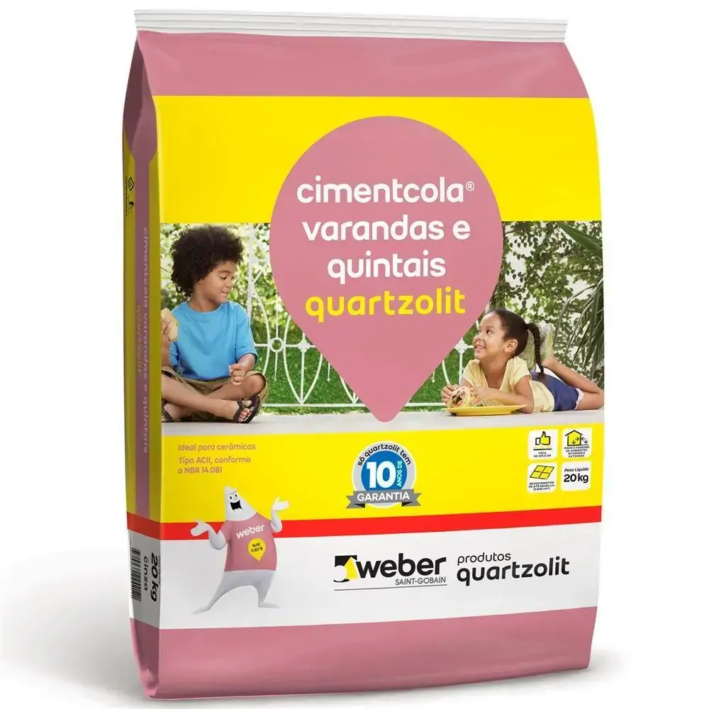 Argamassa Colante Varandas E Quintais Cinza 20kg