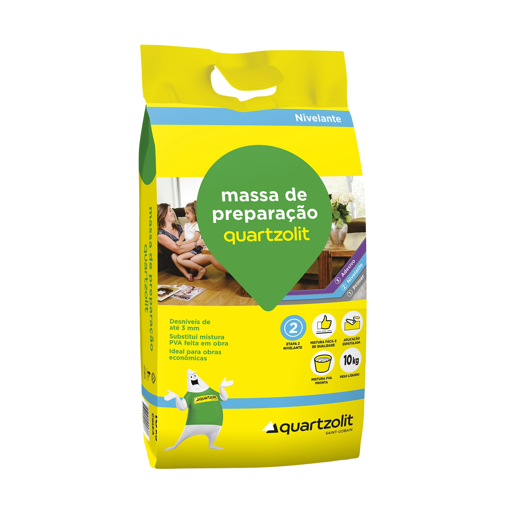 Massa De Preparacao Weber Floor Saco Plastico 10kg Quartzolit