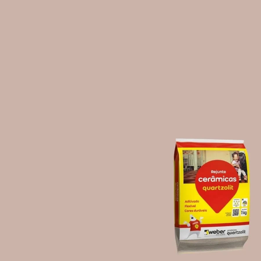 Rejunte Cerâmico Quartzolit 1kg - Marrom Tabaco