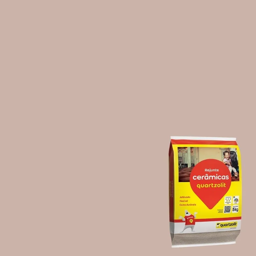 Rejunte Cerâmico Quartzolit 5kg - Marrom Tabaco