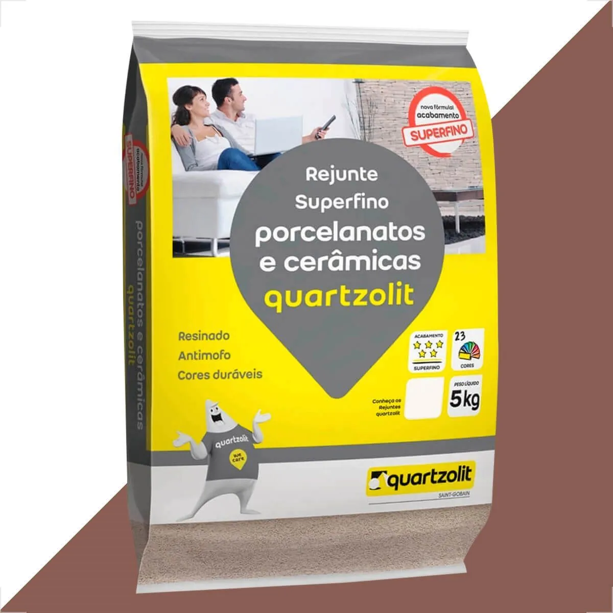 Rejunte Quartzolit Pmg Porcelanato Marron Café 5kg