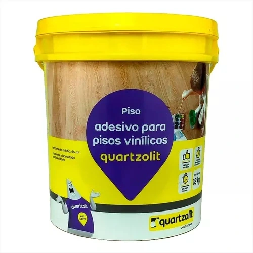 Adesivo Acrilico Balde De 18kg Para Pisos Vinilicos Quartzolit