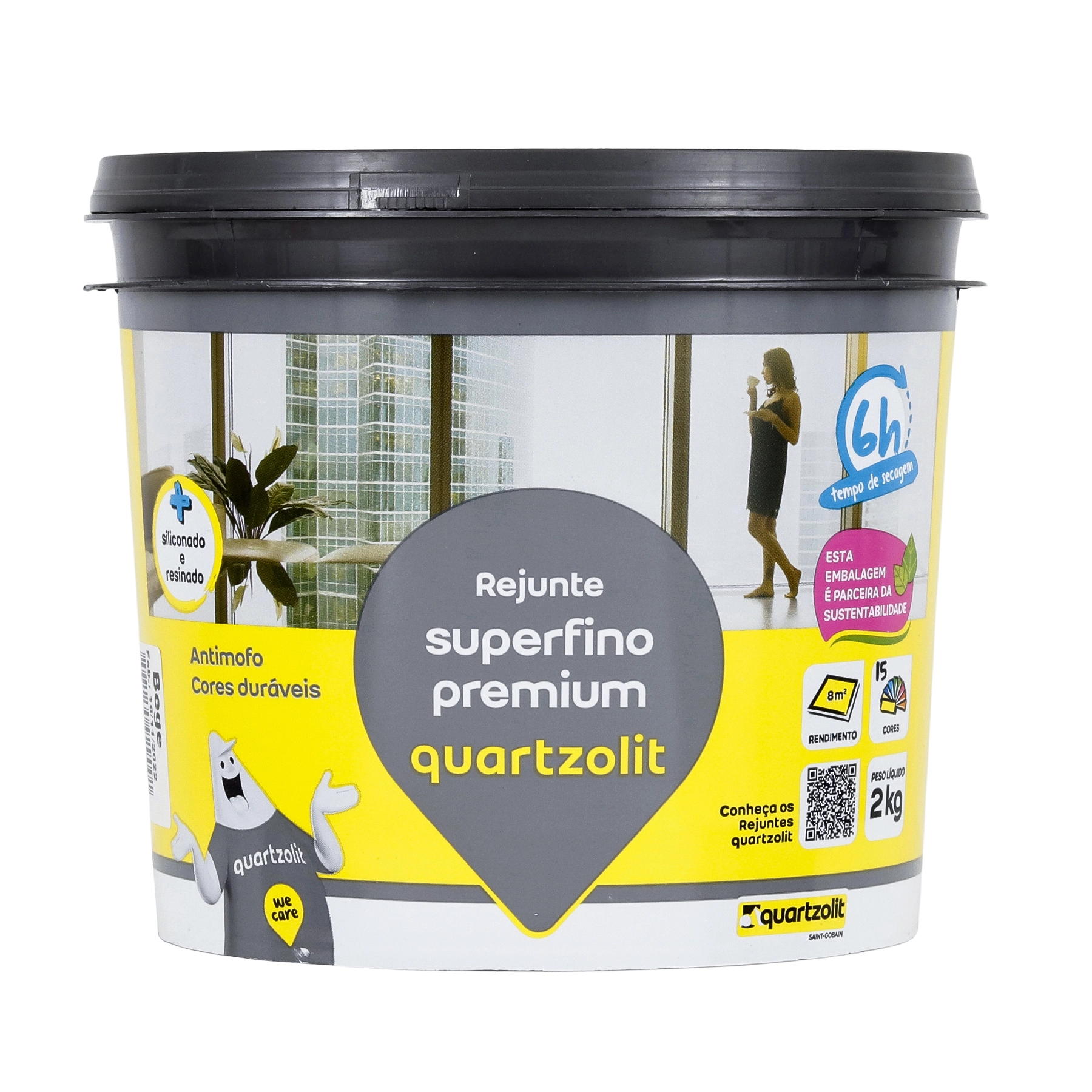 Rejunte Superfino Cinza Platina 2 Kg Quartzolit