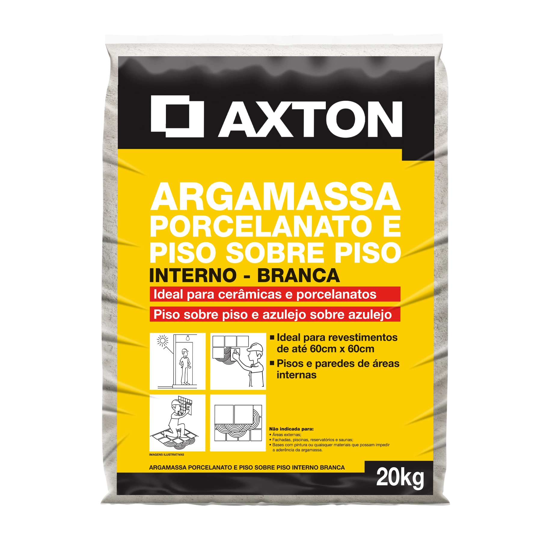 Argamassa Piso sobre Piso Interno 20kg Branco Axton
