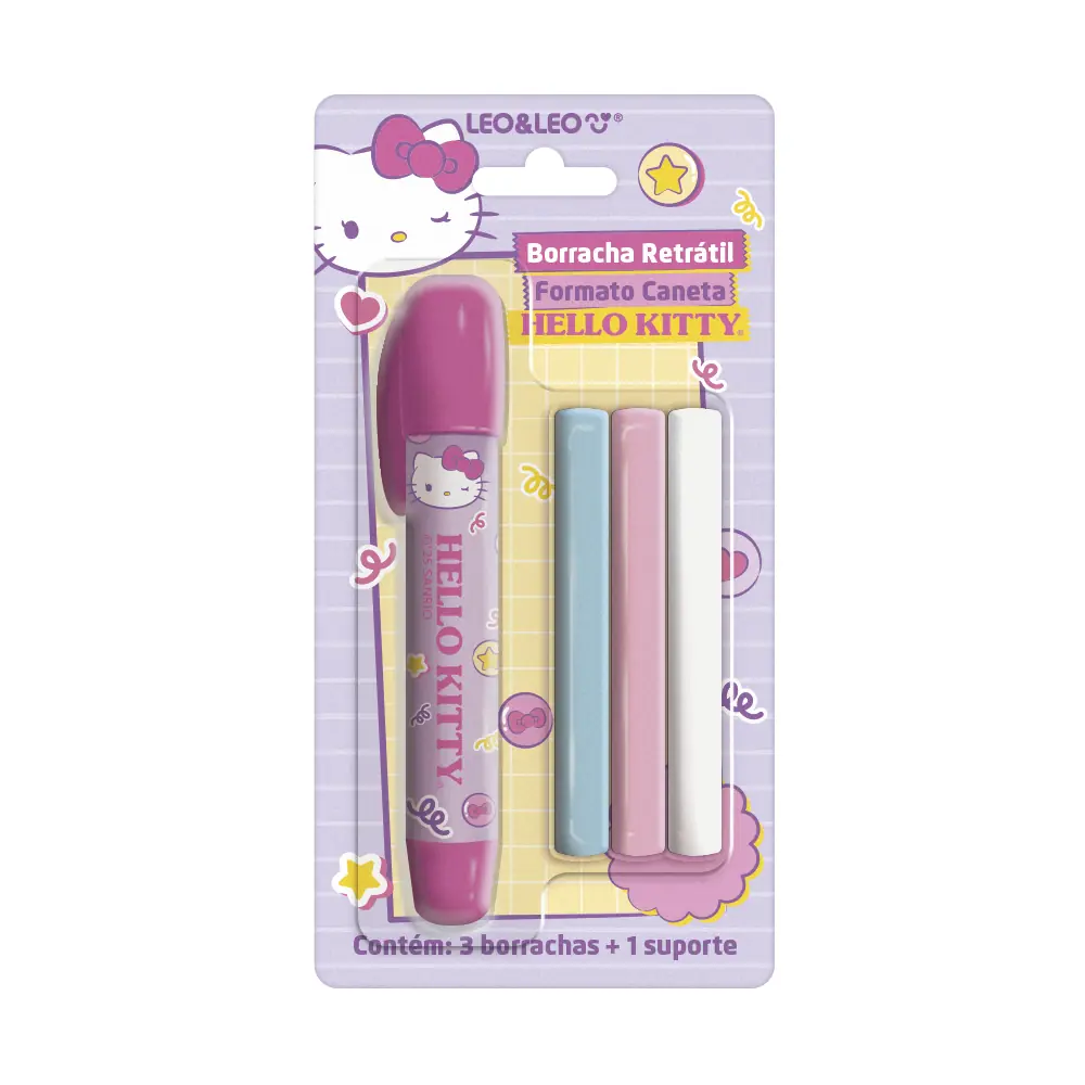 Borracha Caneta Hello Kitty 3un 10193 Leonora