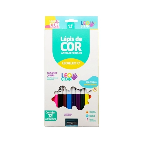 Lapis De Cor Leonora Jumbo 12 Cores Leoclean