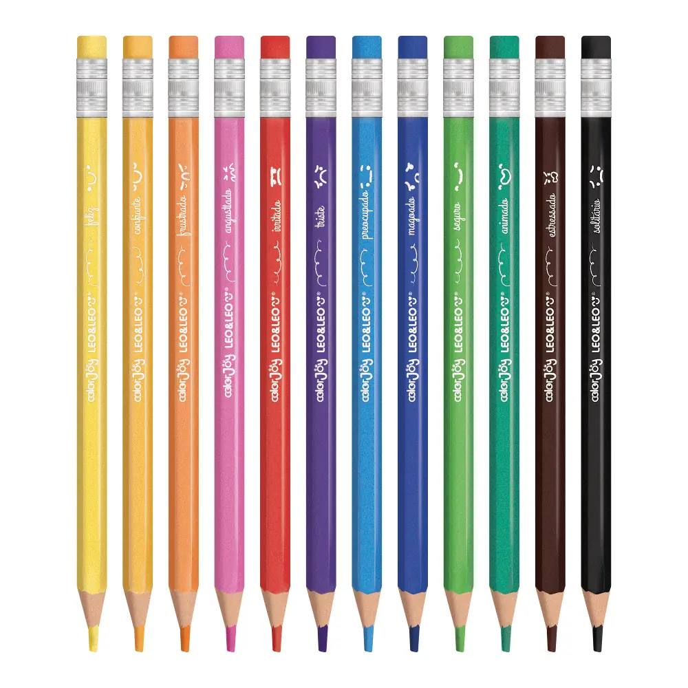 Lapis Cor Apagavel Big Color Joy 12 Cores 10344 Leonora