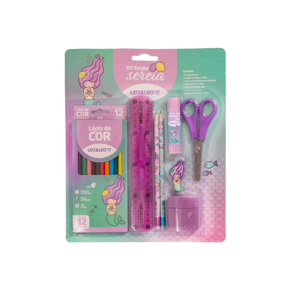 Kit Escolar Leo Leo Sereia C 19