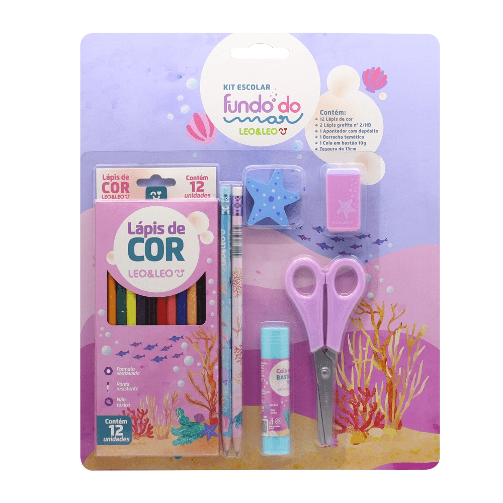 Kit Escolar Leonora Fundo Do Mar Leoeleo