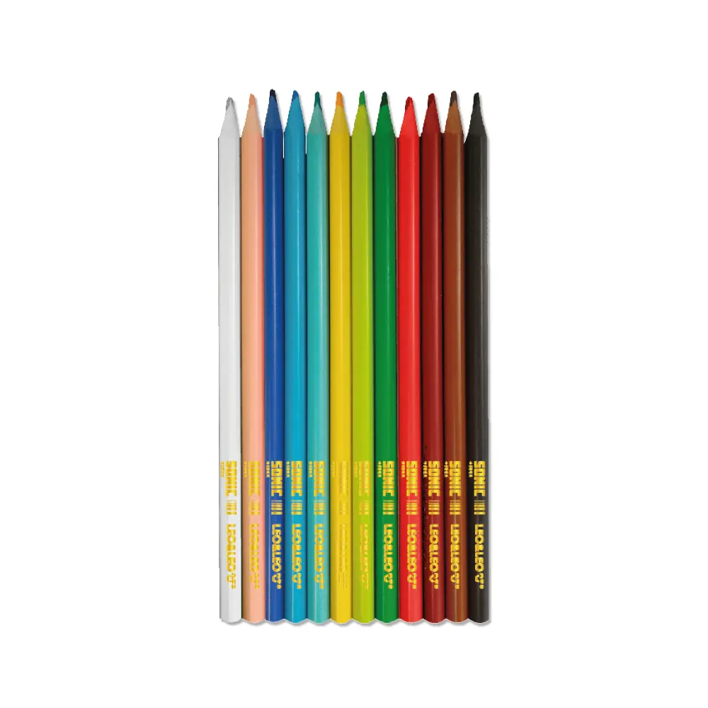Lapis De Cor Triangular 12 Cores Sonic 10256 Leonora