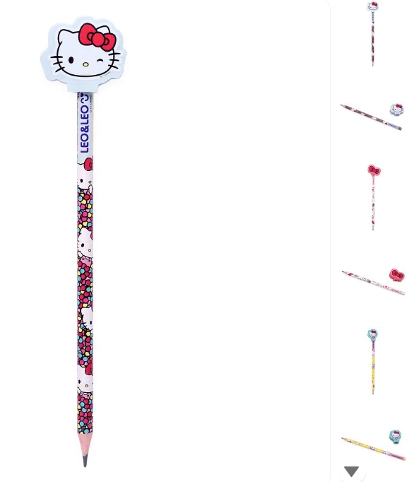Lapis Hb Com Borracha Na Ponta Hello Kitty