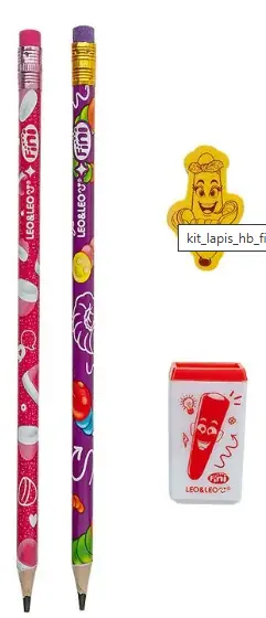 Kit Lapis Fini 2 Lapis Apontador Borracha 10330 Leonora