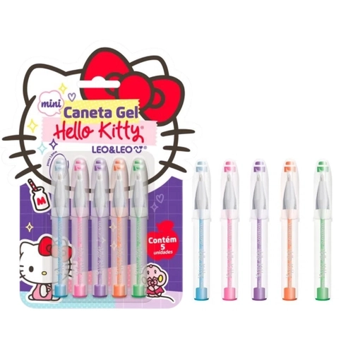 Mini Caneta Esferografica Colorida Hello Kitty 1.0 5un 97971 Leonora