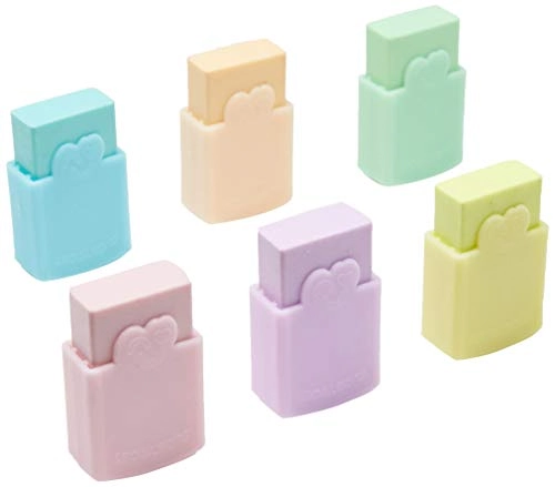 Borracha Colorida Plastica Color Pastel C/capa Pote Com 24 Unidade S , Leonora, 72203, Multicor