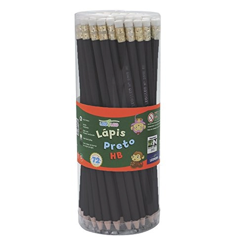 Lapis Preto Hb Leo E Leo N2 C/ Borracha Rf4397