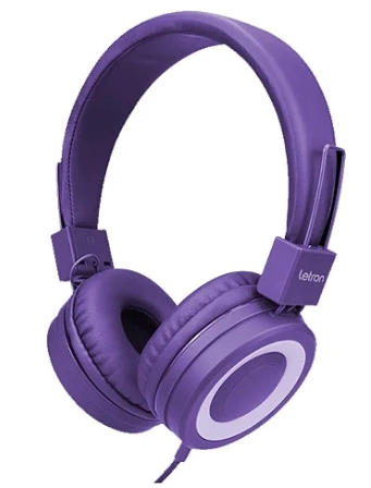 Headphone Circle Fio Letron Roxo 74474 Leonora
