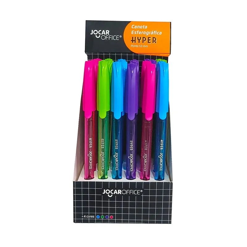 Caneta Esf. Hyper 1.0 Colorida Jocar Office