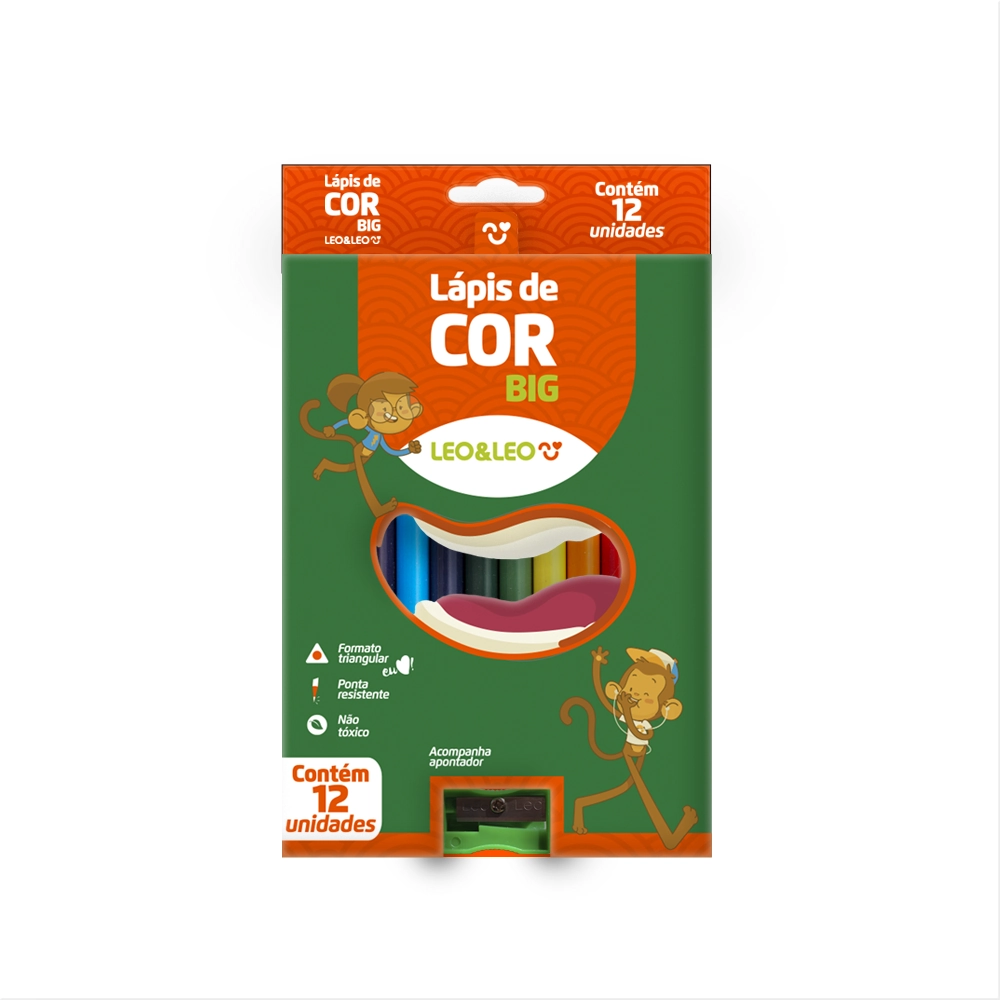 Lapis De Cor Leoleo Jumbo C Apont