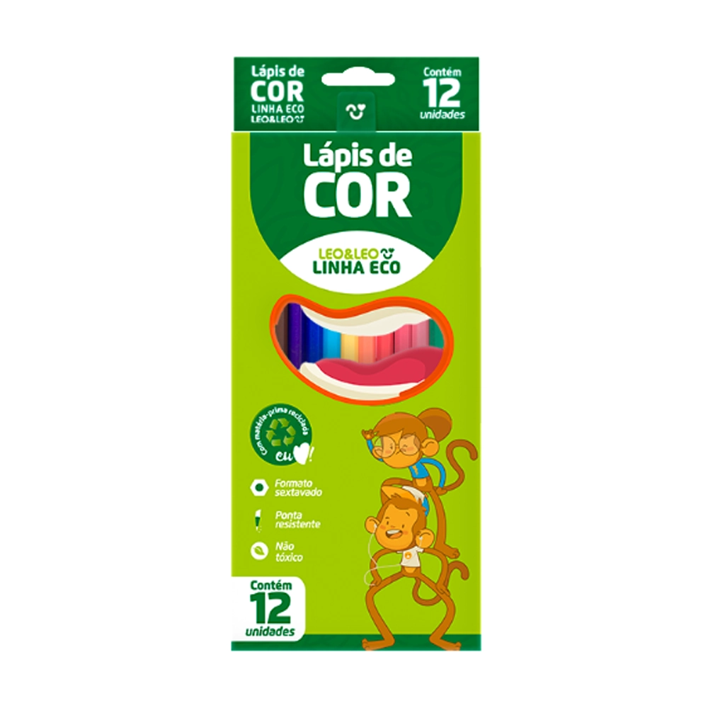 Lapis De Cor Reciclado C/12 Leo Leo Leonora