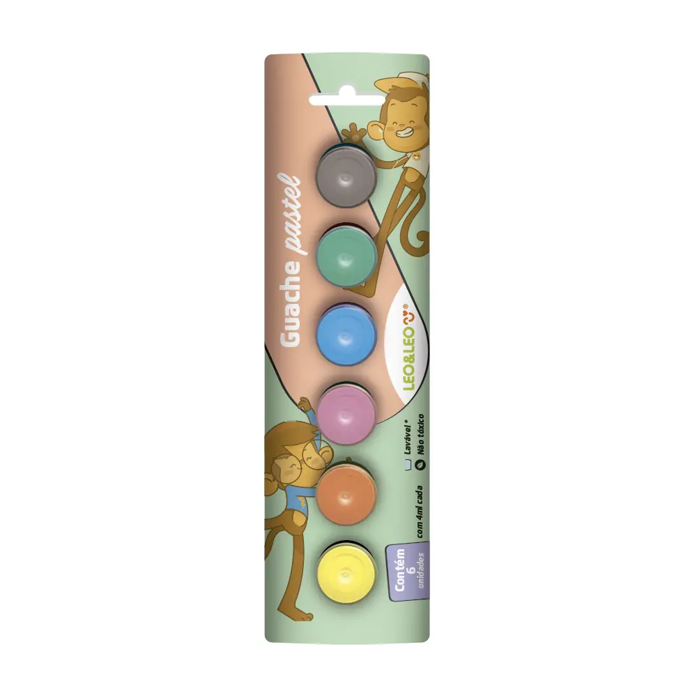 Tinta Guache Pastel 6 Cores 10231 Leonora