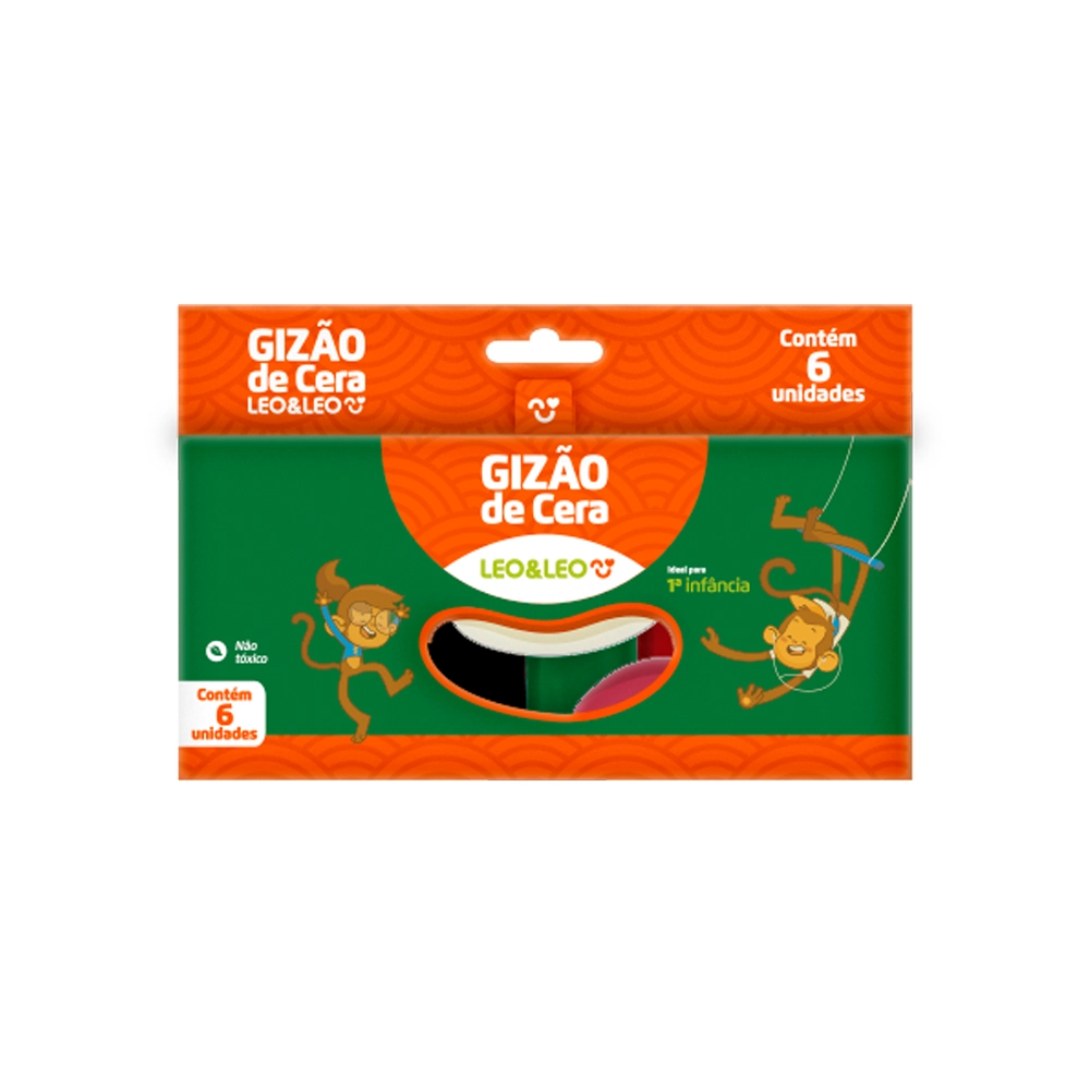 Giz Cera Leonora Meu Prime Giz 6 Cores