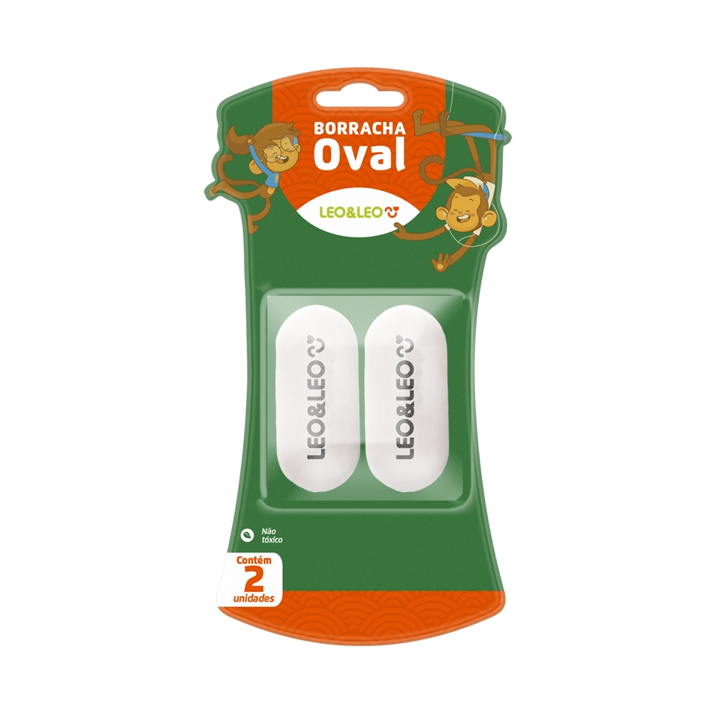 Mil Encart Borracha Branca Oval C/2 Unid