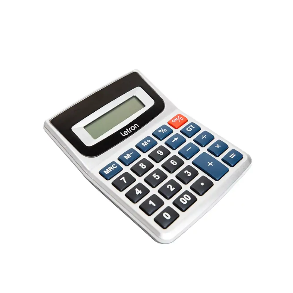 Calculadora De Mesa 8 Dígitos Prata Office Letron