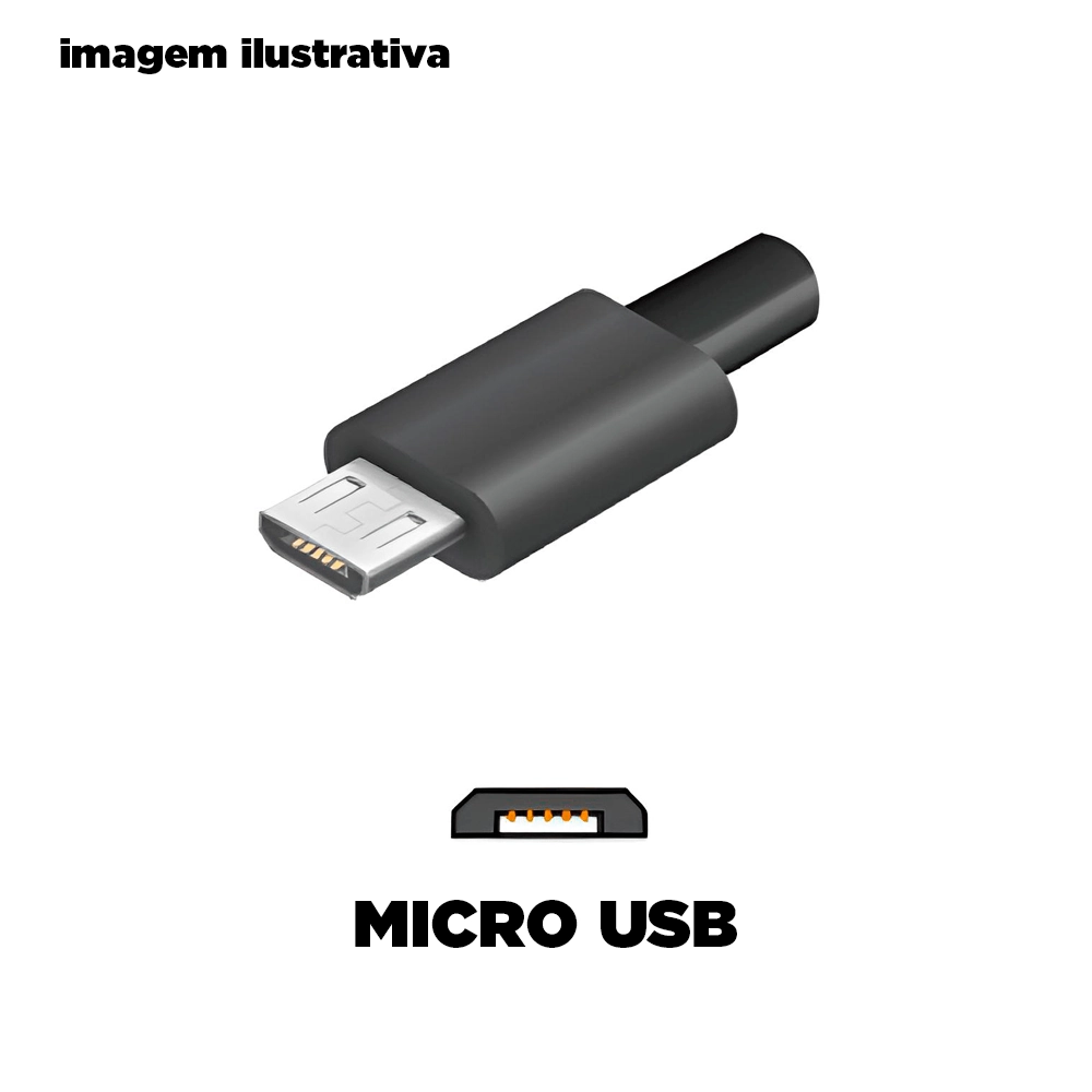 Cabo Micro Usb Pvc 1m Preto 74604 Leonora
