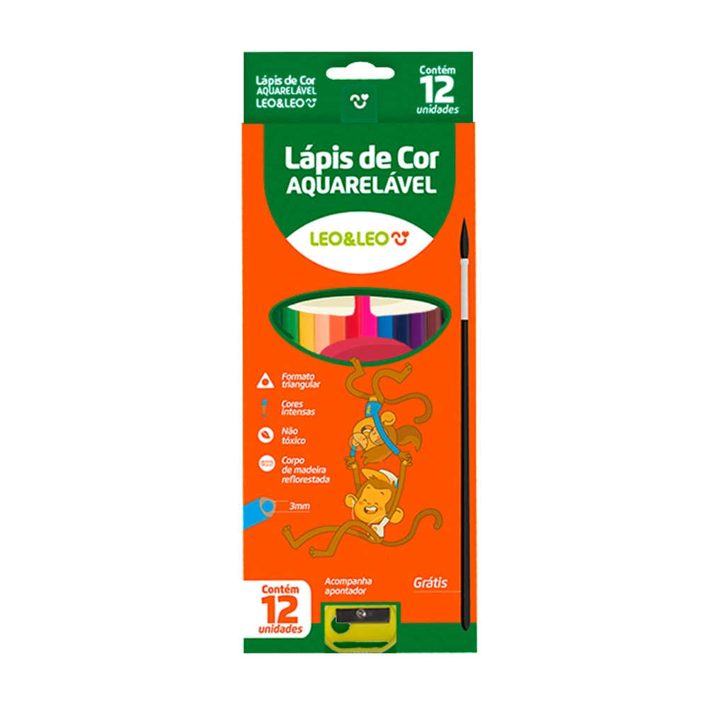 Lapis 12cores Aquarelavel Mad C Pincel 5549