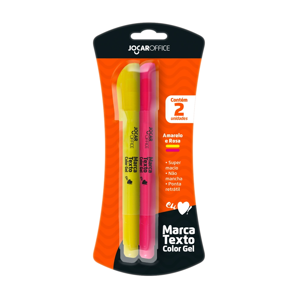 Marca Texto Jocar Office Bl C/2un Color Gel Am/rs