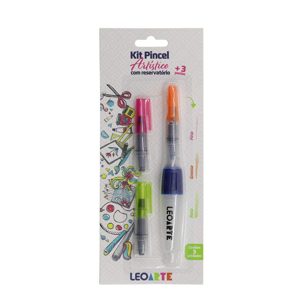 Kit Pincel Artistico Leonora C/ Reservatorio