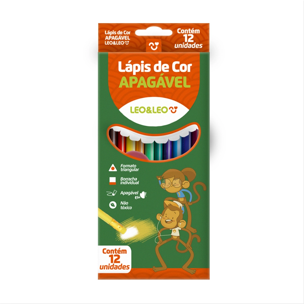 Lapis 12 Cores Res Triang Leonora Apag