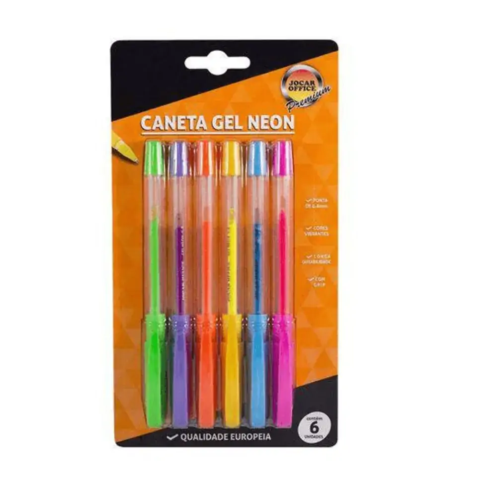 Caneta Leonora Gel C/6 Neon
