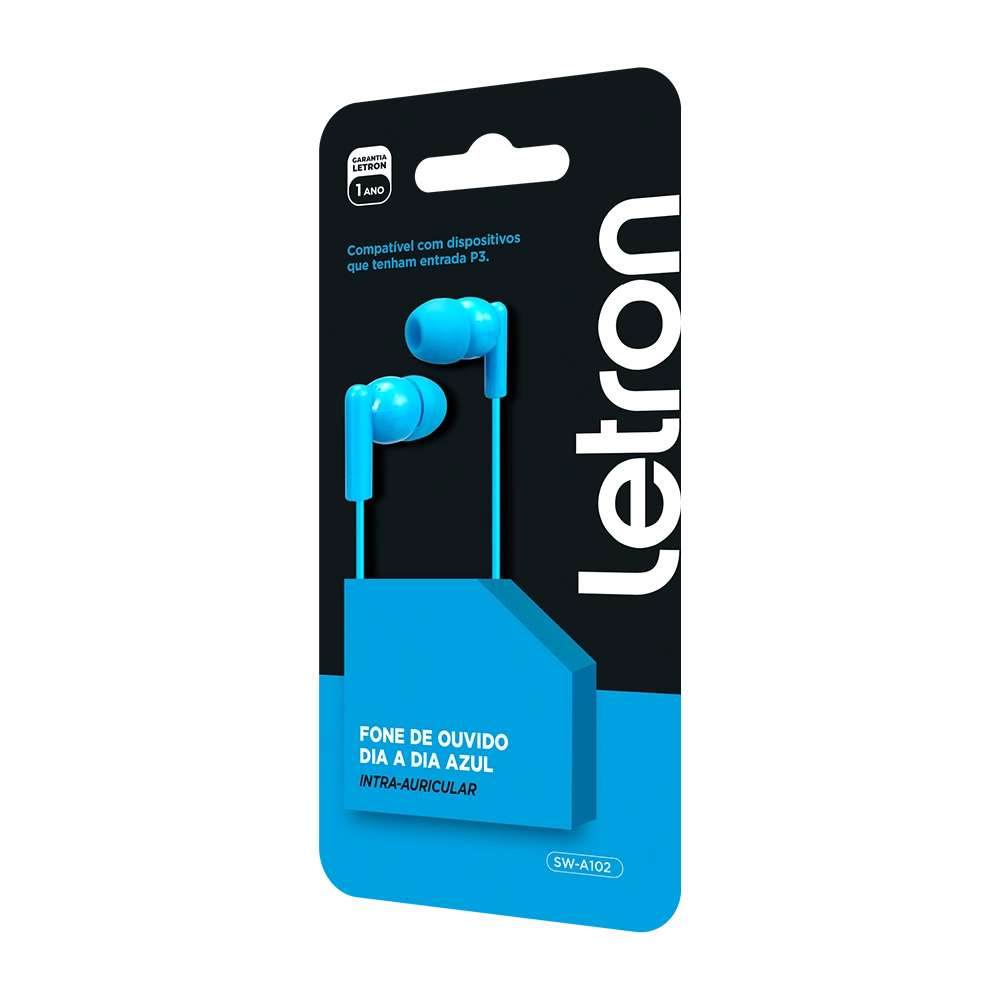 Fone Ouvido Dia Dia Letron Azul 74480 Leonora
