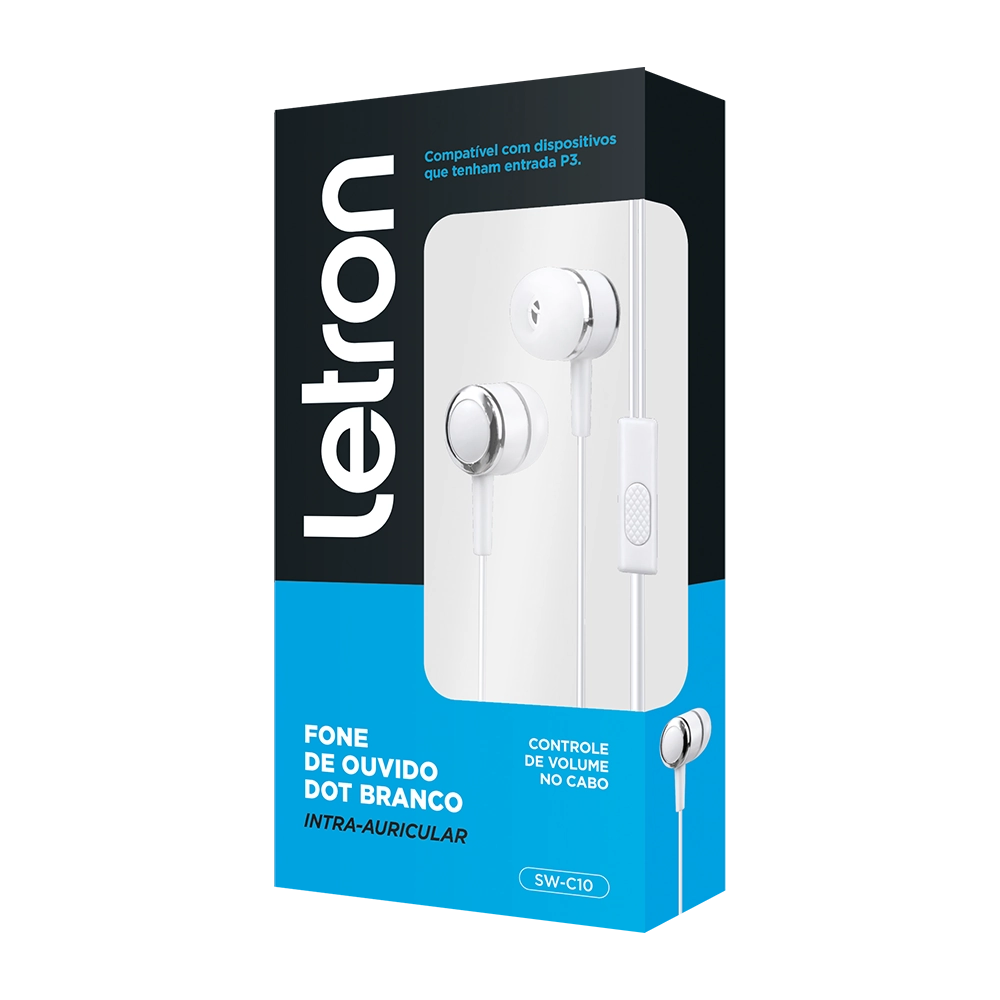 Fone Ouvido Dot Branco Letron 74485 Leonora