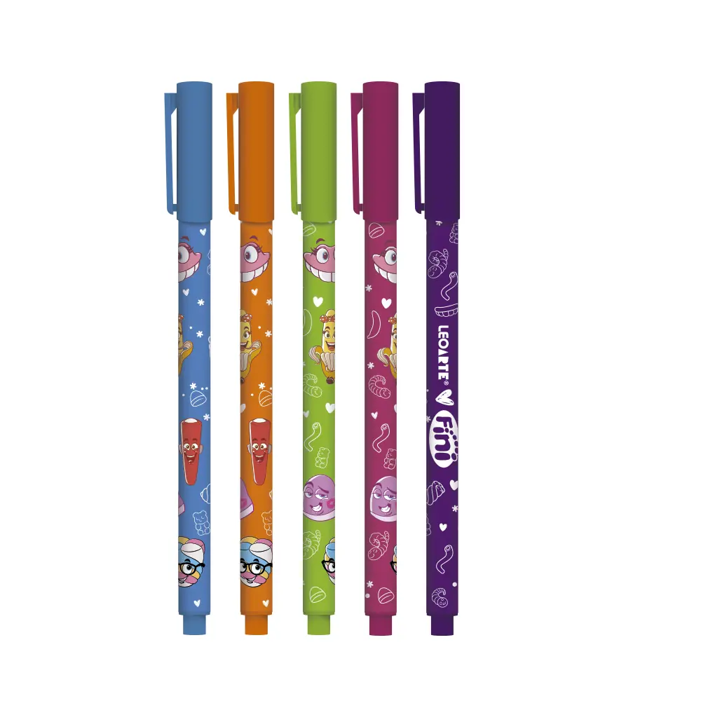 Caneta Gel Fini 0.6mm 5un 10361 Leonora