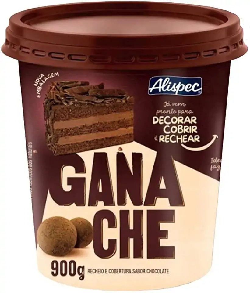 Cobertura Alispec Ganache 900gr Meio Amargo