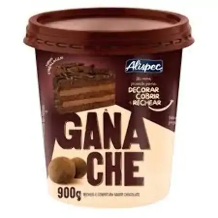 Cobertura Alispec Ganache 900gr Meio Amargo