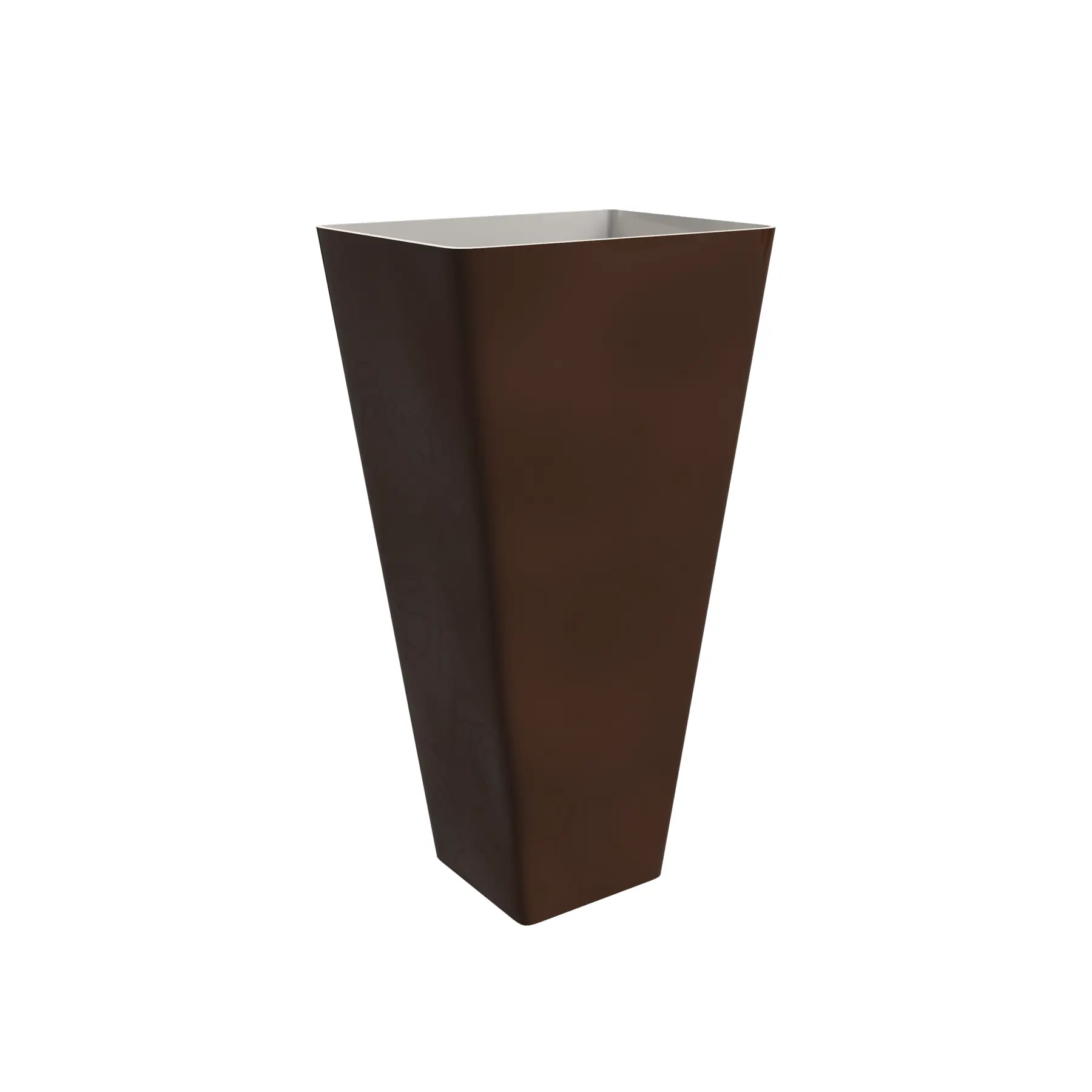Cone Funil de Conexão Corrente para Calha de Alumínio Marrom 8,5x15cm BellaCalha