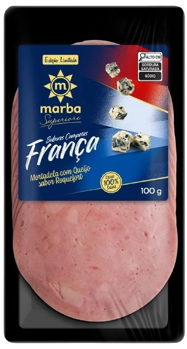 Mortadela Marba 100g C/ Queijo Roqueford Fat