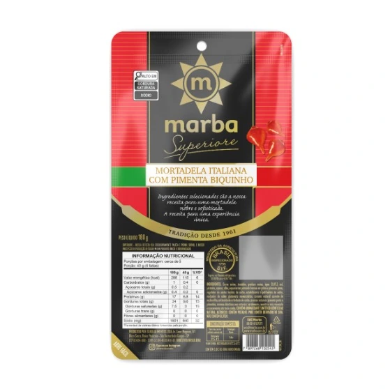 Mortadela Italiana Marba 180g Pimenta Biquinho