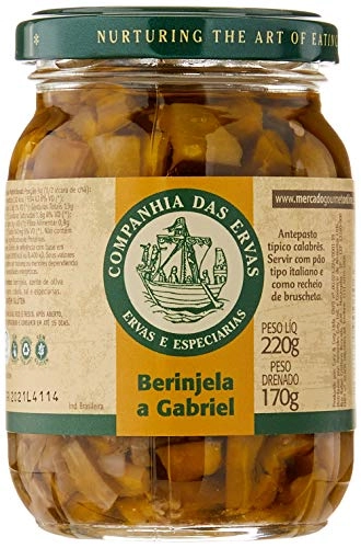 Antepasto Berinjela A Gabriel Companhia Das Ervas Vidro 170g