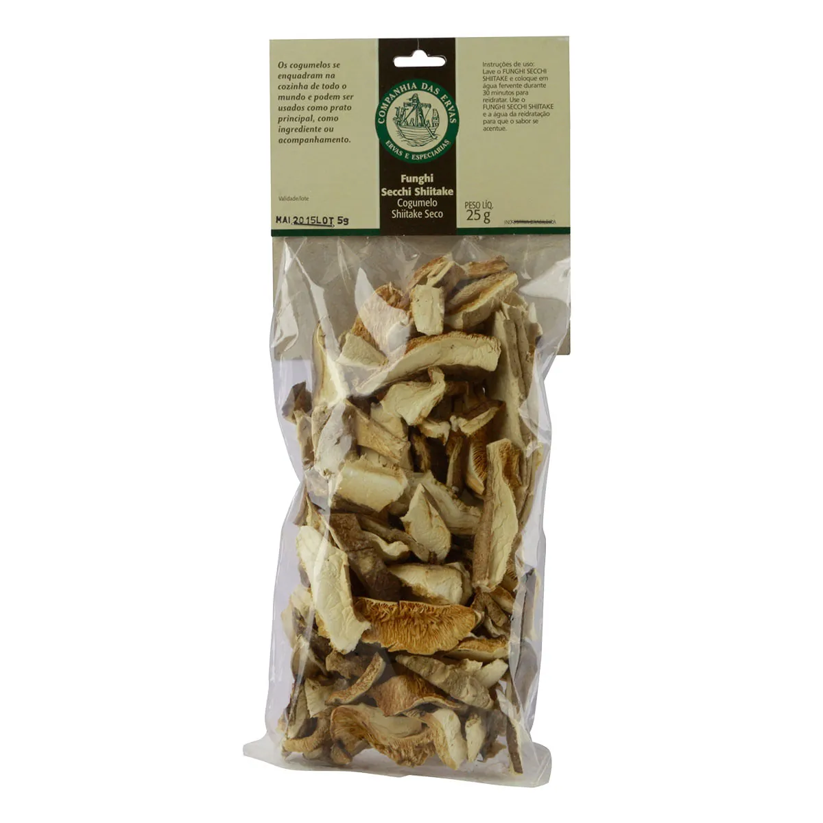 Tempero Funghi Shiitake Companhia das Ervas e Especiarias 25g