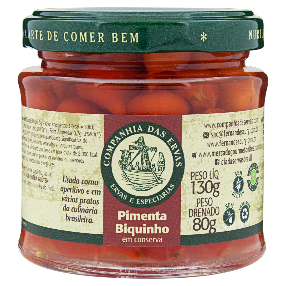 Pimenta Biquinho CIA DAS ERVAS 130g