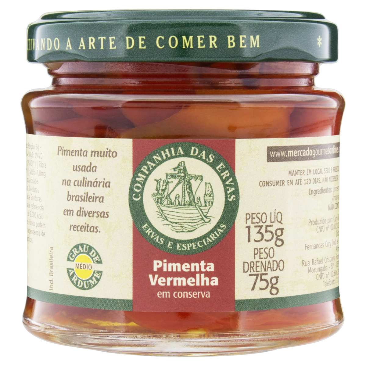 Pimenta Vermelha CIA DAS ERVAS Vidro 135g