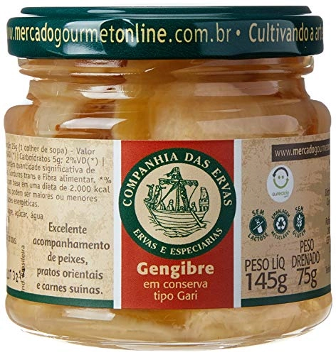 Gengibre em Conserva CIA DAS ERVAS Vidro 145g