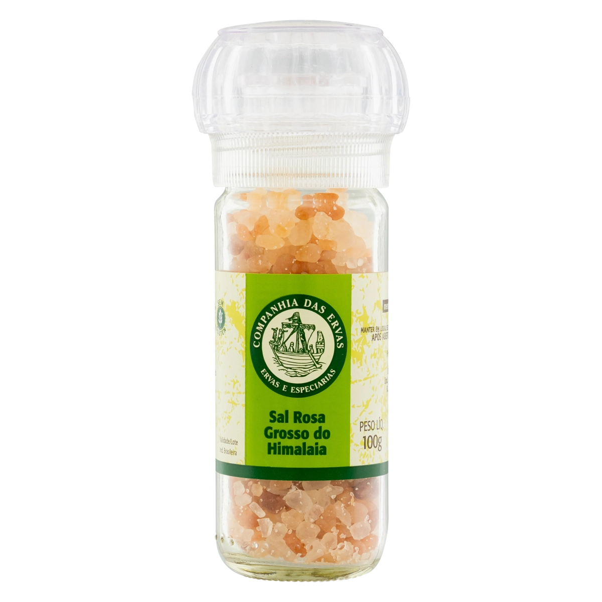 Sal Rosa Do Himalaia Grosso Companhia Das Ervas Vidro 100g