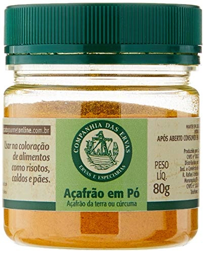 Açafrão Da Terra Pó Companhia Das Ervas Pote 80g