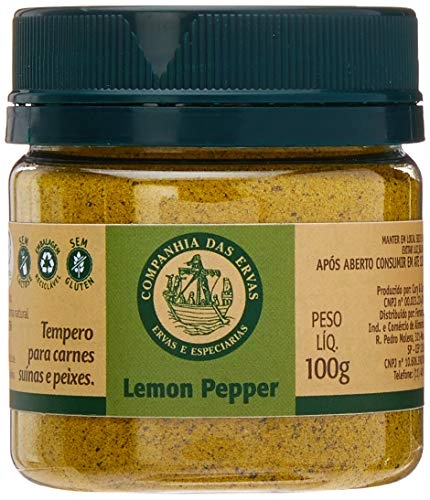 Tempero Lemon Pepper Companhia Das Ervas Pote 100g