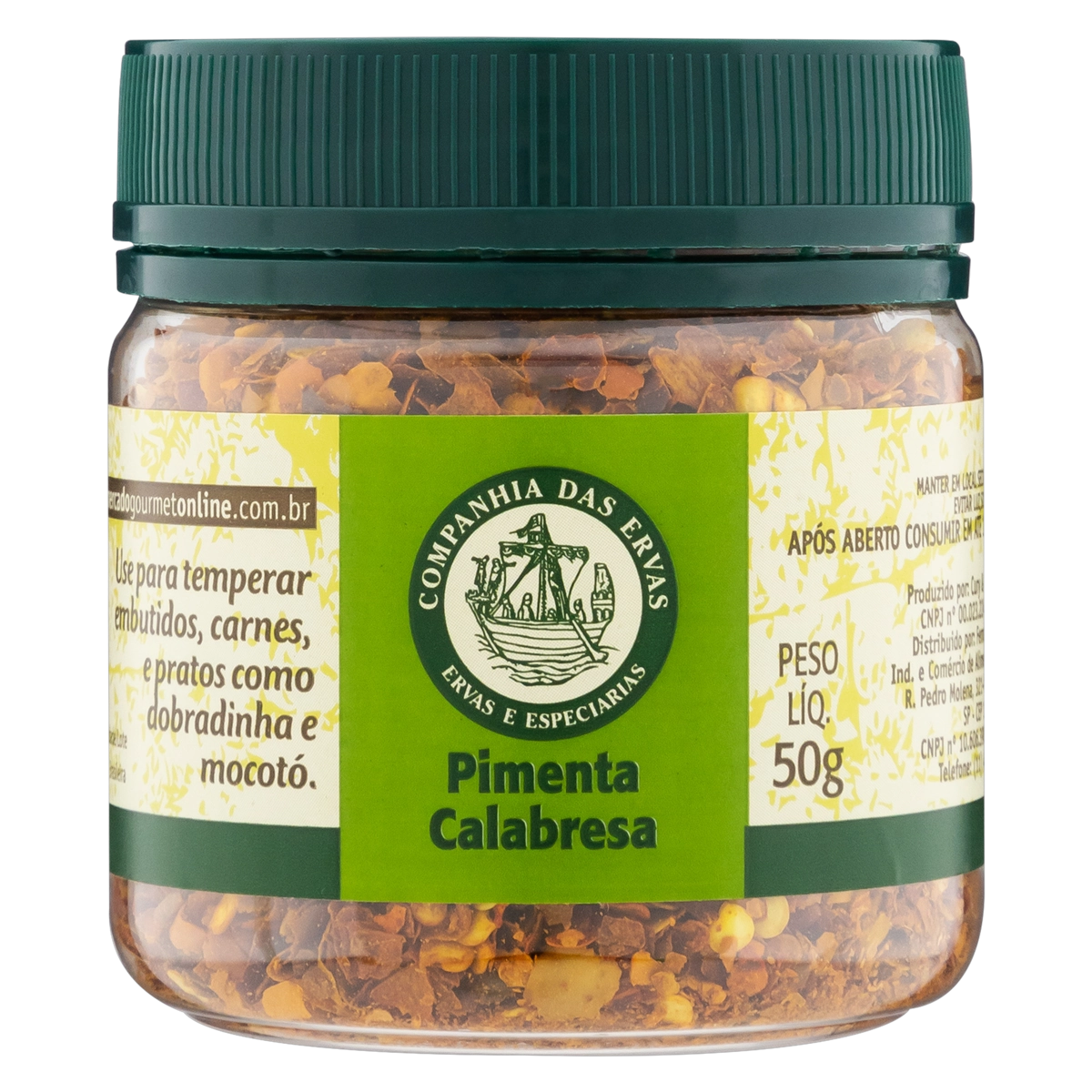 Pimenta Calabresa Em Flocos Companhia Das Ervas Pote 50g